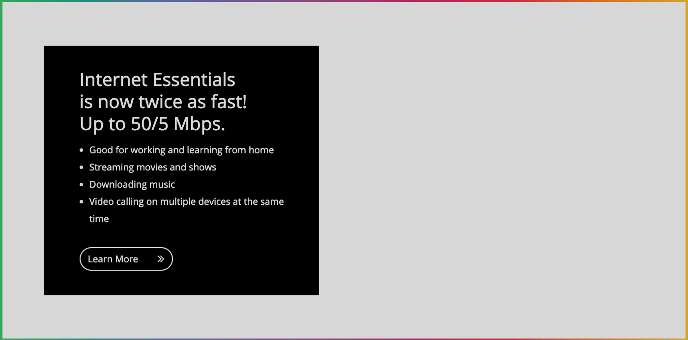 Sacramento Comcast essentials program screenshot.