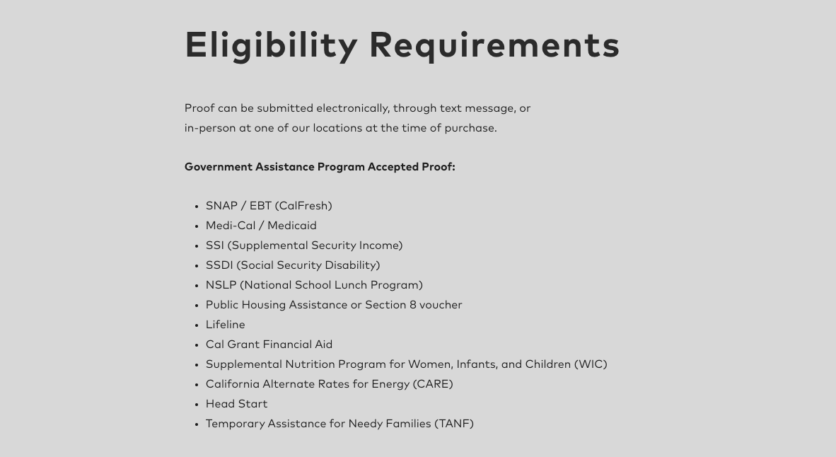Qualification checklist for Riverside Human-I-T Program.