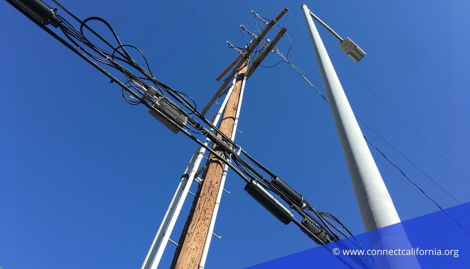 Utility poles in San Diego.